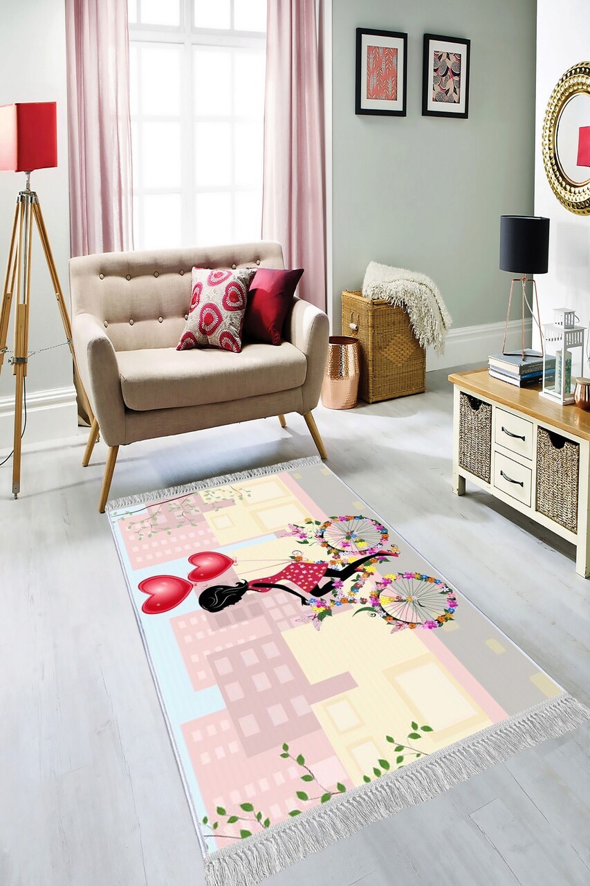 Covor pentru copii, ELS502, 100x300 cm, Multicolor - imagine 6